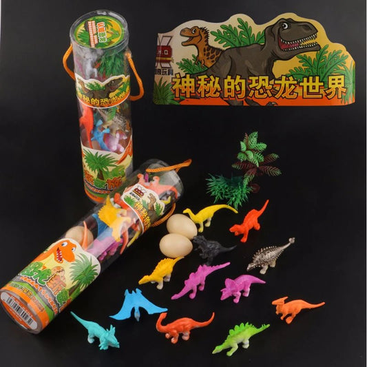 12pcs 6cm Simulated Solid Dinosaur Model Set Dinosaur Toys Figures Tyrannosaurus Pterosaur Tricerosaur Children Christmas Gifts