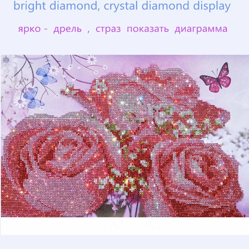 2022 hot sale fashion 5D crystal round diamond painting cross stitch diamond embroidery needwork paste two peacocks for gift zx