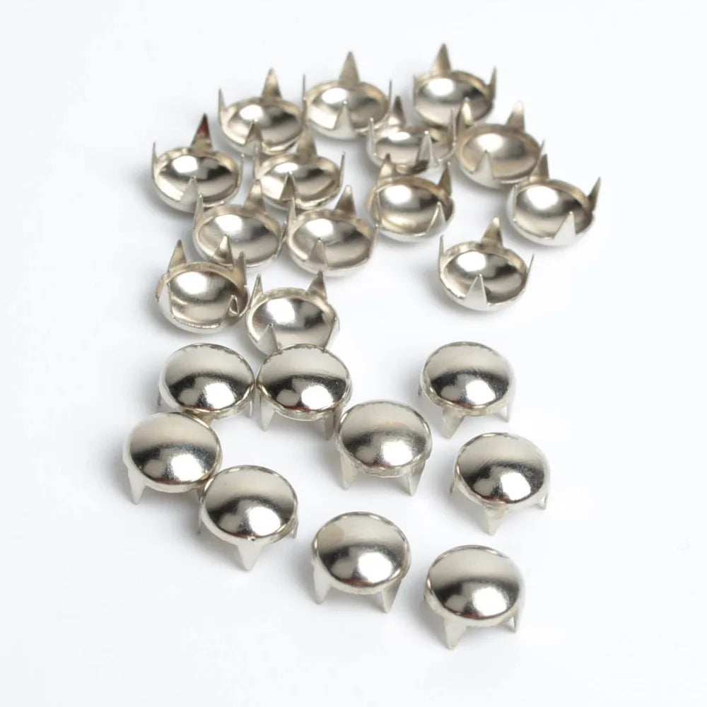 Round Dome Rivets Spike Studs Spots Nailhead Punk Rock DIY Leather Craft For Shoes Clothing Bag Parts Decoration 8mm 100pcs