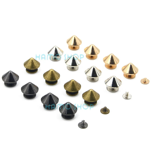 5pcs Cone Rivets Spikes Studs Metal Punk Rock For DIY Leathercraft Scrapbooking Shoes Belt Cap Bag Tags Clothes Accessories