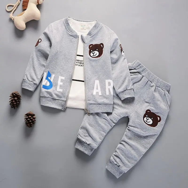 Newborn Kids Clothes Baby Boy Fashion Clothing Set 3PCS Tracksuit Autumn Spring Costume Toddler Children Outfits 1 2 3 4 Years