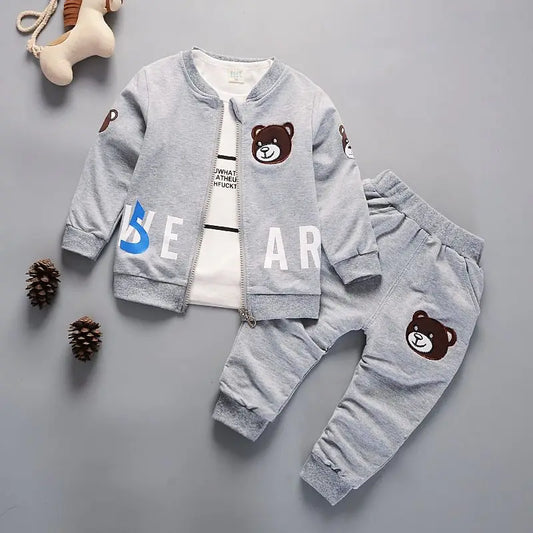 Newborn Kids Clothes Baby Boy Fashion Clothing Set 3PCS Tracksuit Autumn Spring Costume Toddler Children Outfits 1 2 3 4 Years