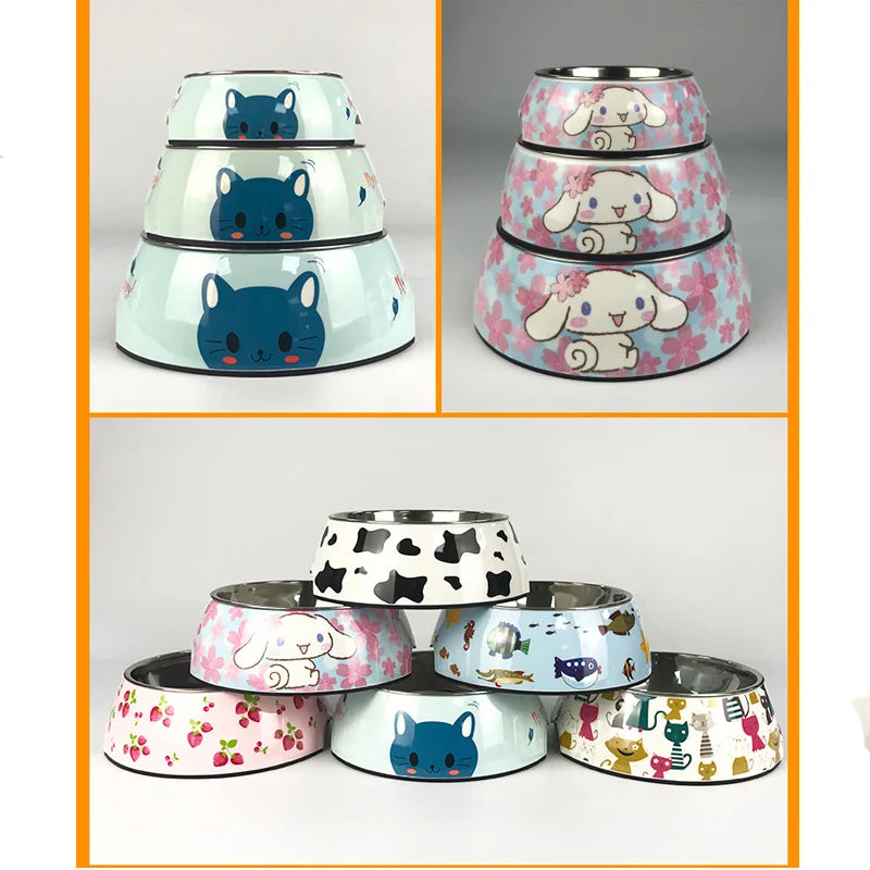 Hot selling removable Melamine and stainless steel pet bowl dog&cat bowls миски для собак миска для кошки