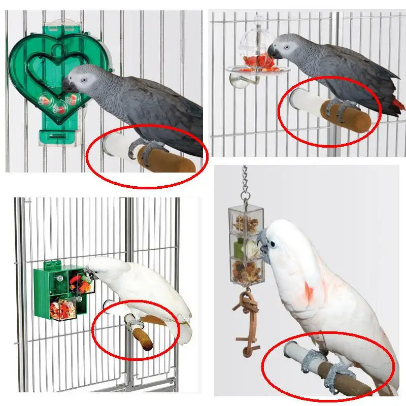 CAITEC Bird Perched Stick Nail Grooming for Parrots Bird Stand Fits any Type of Cages Suitable for Small to Large Birds