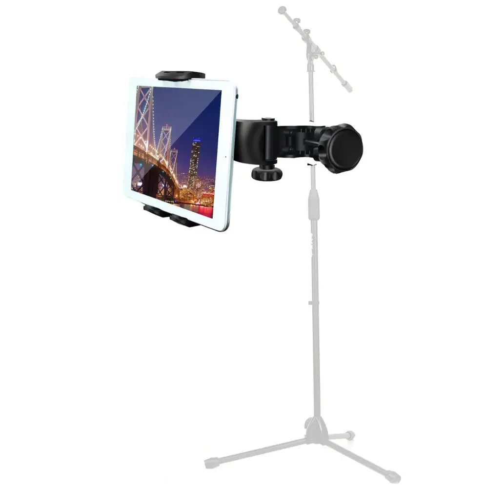 tablet holder and phone holder for Microphone stand ABC plastic mount for Apple Ipad for Iphone 4.5-12.9'' ereader car backseat