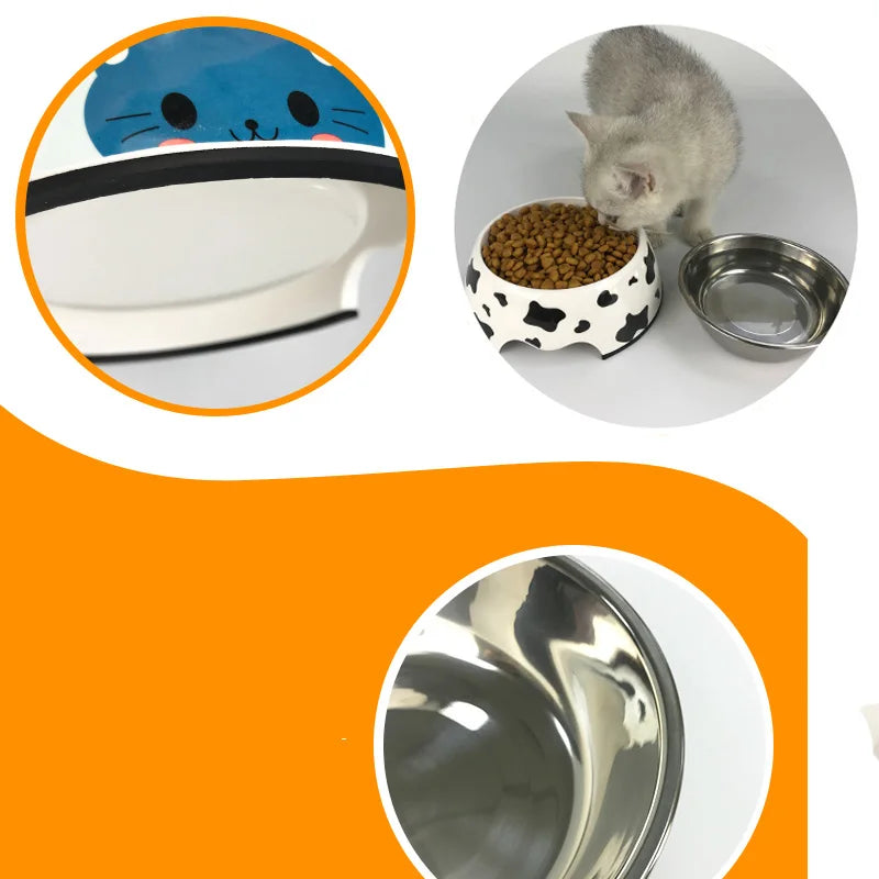 Hot selling removable Melamine and stainless steel pet bowl dog&cat bowls миски для собак миска для кошки