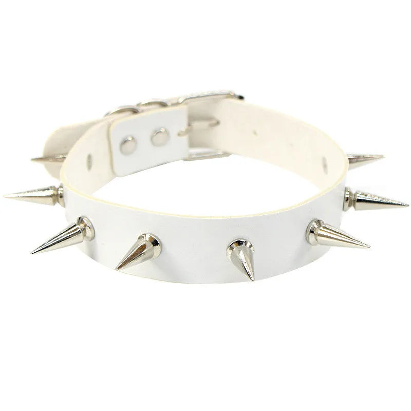 Sexy Punk Black Rivets Choker Collar Leather Necklaces Bondage Goth Jewelry Women Harness Gothic Necklace jewelry for women