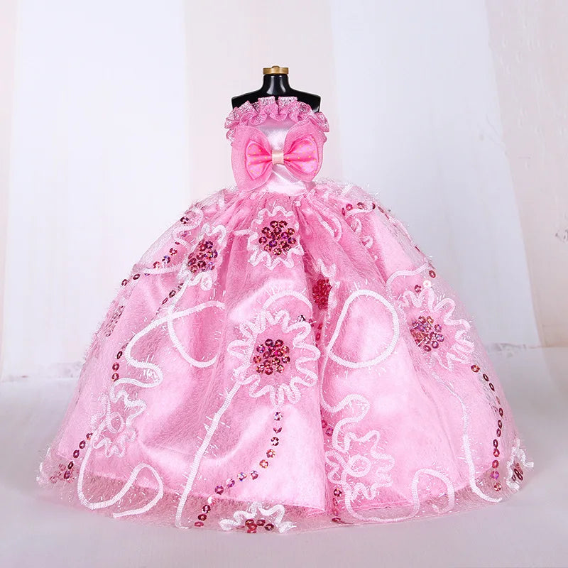 30cm Barbies Doll Clothes Fashion Dress Wedding Princess or Party Dress for 29CM Barbie Doll Best Gift for Girl Half Pack