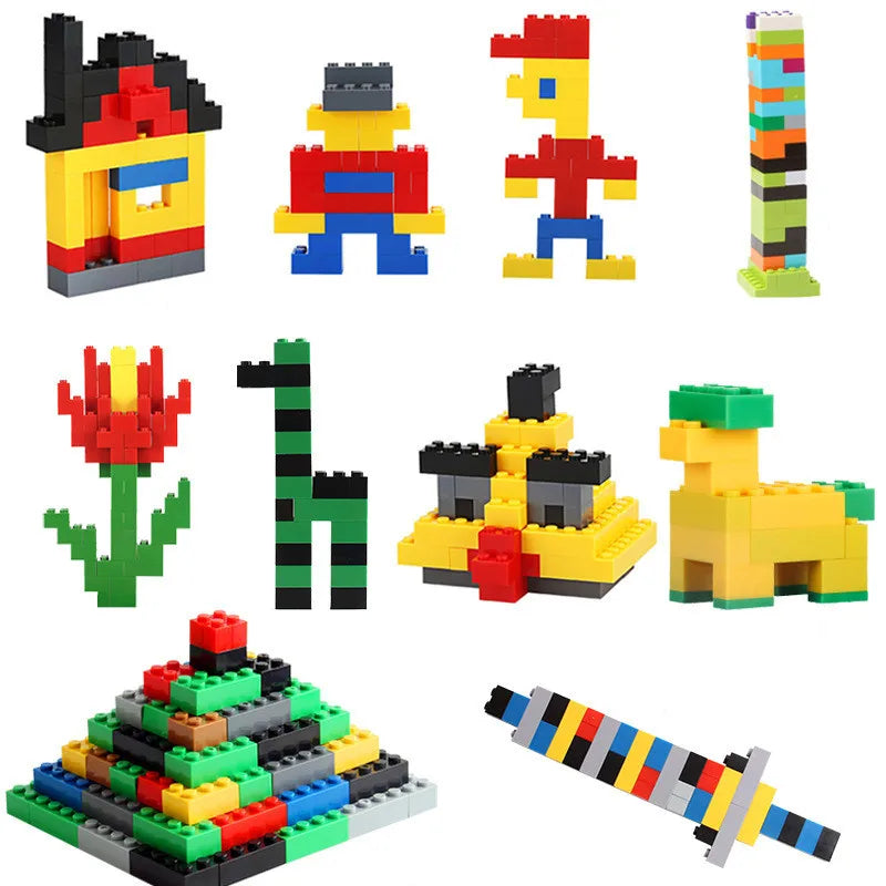 1000 Pieces DIY Creative Building Blocks Bulk Sets City Classic Bricks Assembly Brinquedos Educational Toys for Children