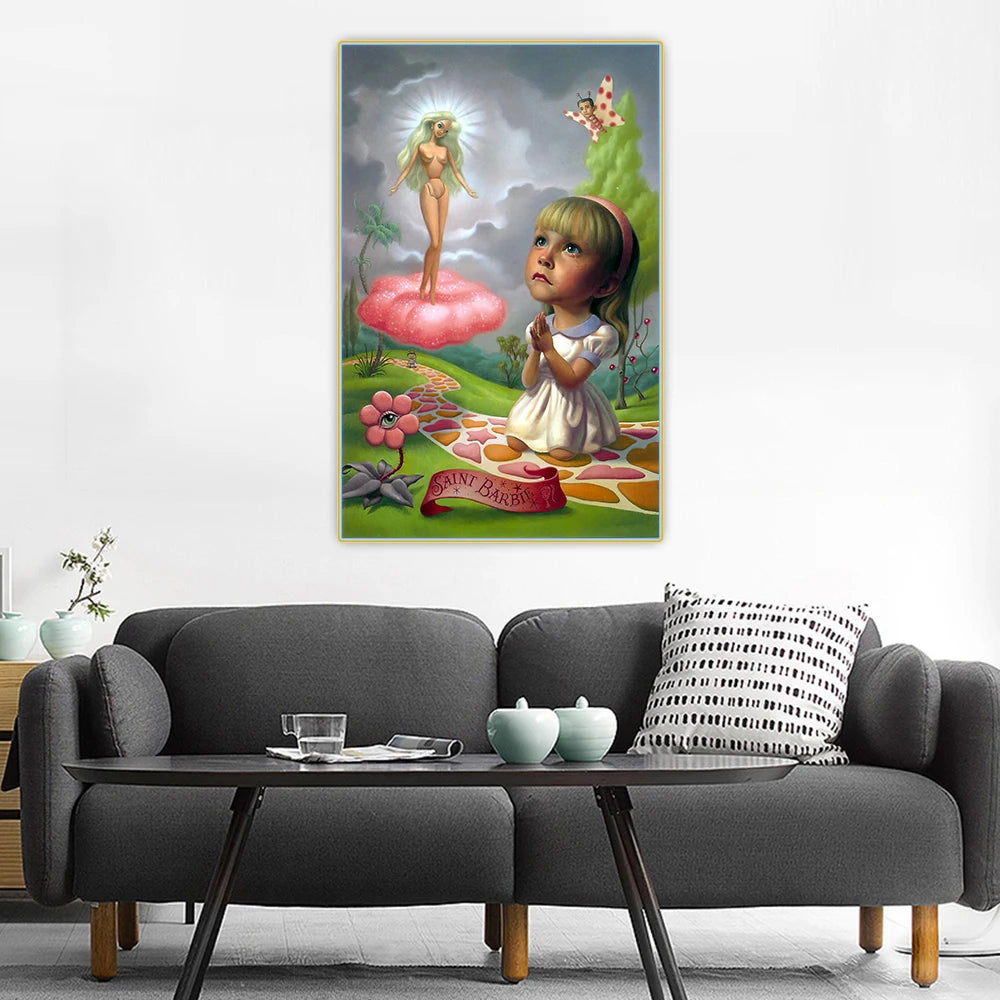 Citon Mark Ryden《Saint Barbie》Canvas Art Oil painting Artwork Poster Picture Modern Wall Decor Home Living room Decoration