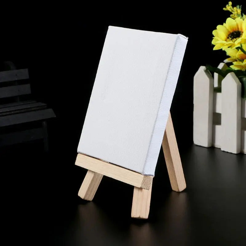 5 Type Mini Natural Wood Cotton Easel Frame Display Holder For Art Painting Wedding Party Craft