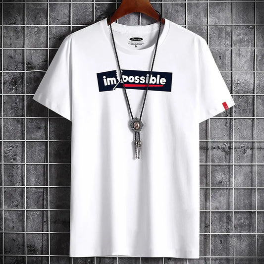 2021 Newest T Shirt for Men Clothing Fitness White O Neck Man T-shirt For Male Oversized Anime S-6XL New Men T-shirts Goth Punk