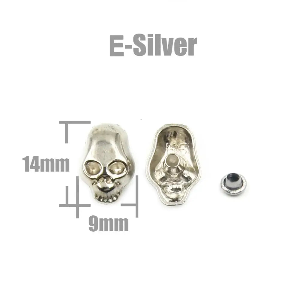Skull Cross Bone Rivets Spike Studs Spots Nailhead Punk Rock DIY Leather Craft For Clothing Bag Shoe Apparel Parts Accessories