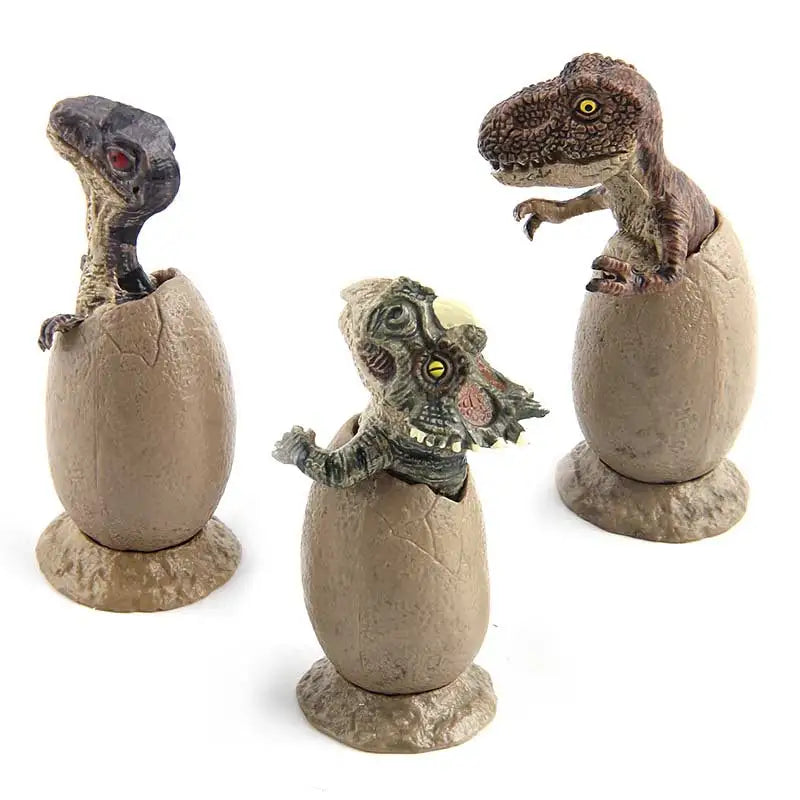 3pcs Mini Simulation Dinosaur Egg Toys Jurassic Tyrannosaurus Dragon Animal Collection Model Toy Premium Action&Toy Figures