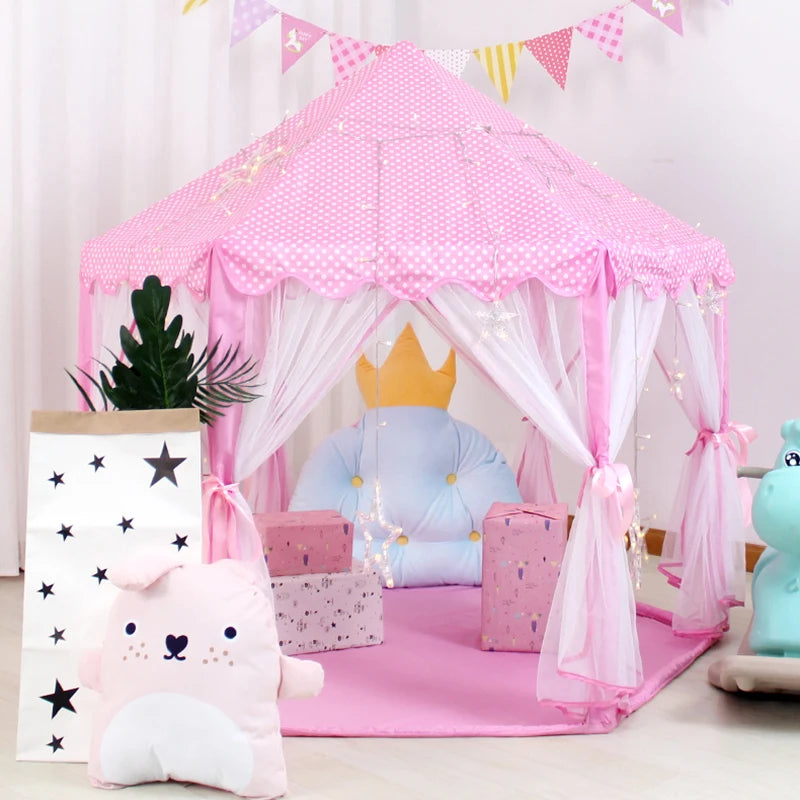 Anti-Mosquito Baby kid toy Tent Portable Folding Prince Princess Tent Kid Gift Child Castle Play House Wigwam Beach Zipper tent