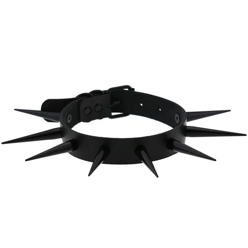 Sexy Punk Black Rivets Choker Collar Leather Necklaces Bondage Goth Jewelry Women Harness Gothic Necklace jewelry for women
