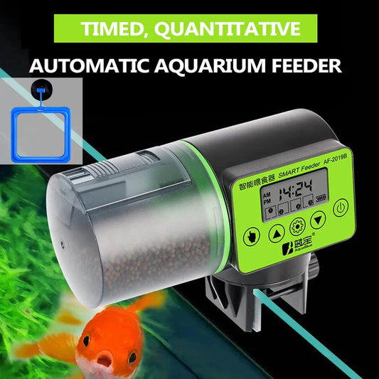 Adjustable Smart Automatic Fish Feeder Fish Tank Auto Feeding Dispenser with LCD Indicates Timer Aquarium Accessories Feeder