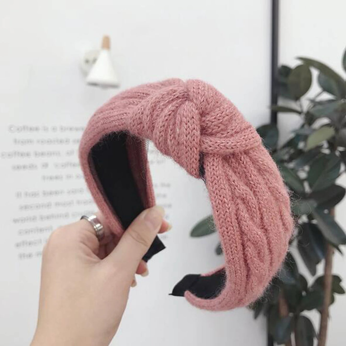 New Winter Knitted Headband Women Warm Handmade Hairband Girls Fashion Solid Turban Center Knot Casual Hair Accessories