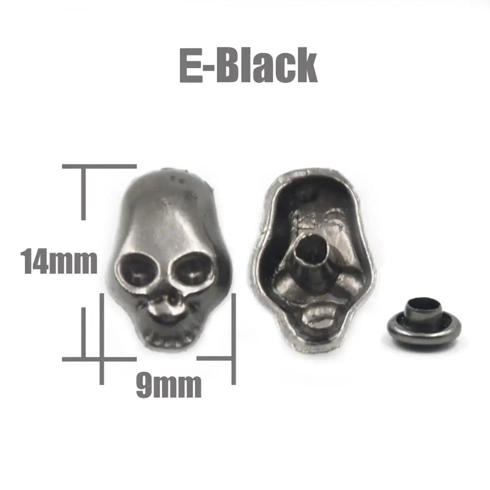 Skull Cross Bone Rivets Spike Studs Spots Nailhead Punk Rock DIY Leather Craft For Clothing Bag Shoe Apparel Parts Accessories