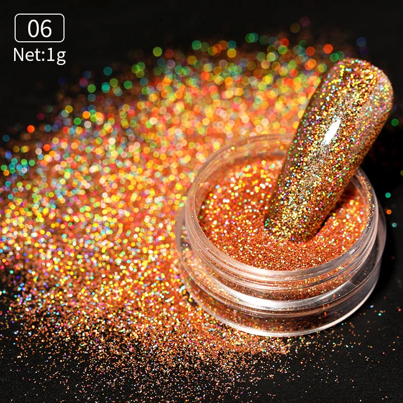 Aurora Pearl Nude Pink White Nails Glitter Dust Chrome Moonlight White Rubbing on Powder Shell Mirror Pigment Nail Art Supplies