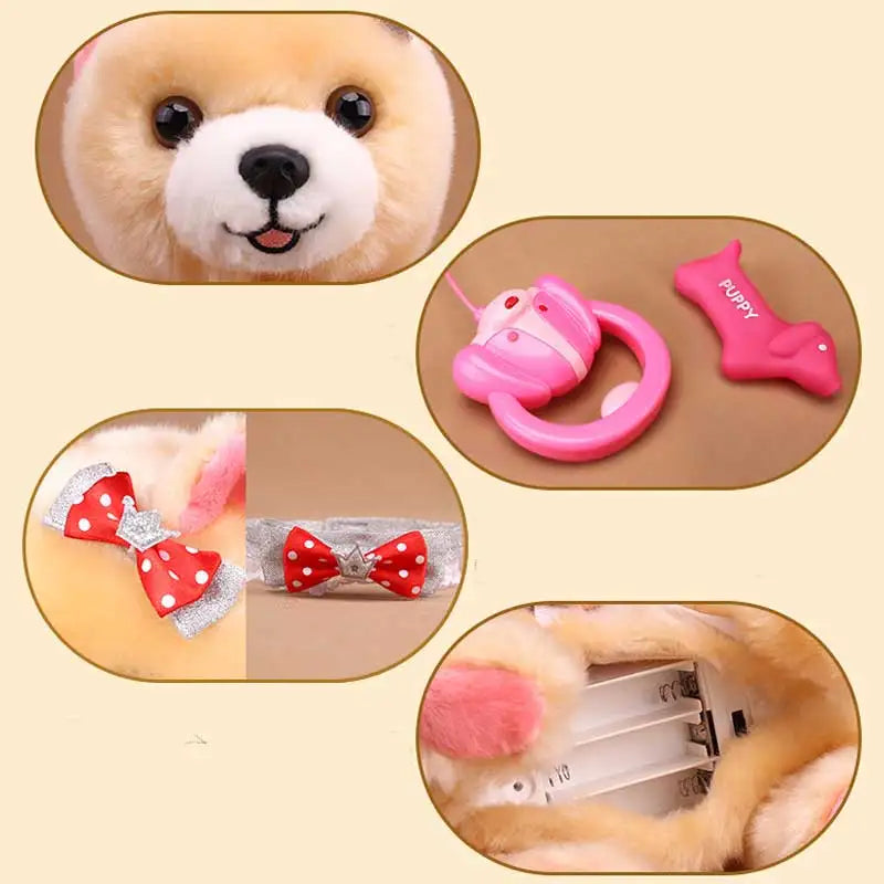 Robot Dog Toys Electronic Plush Puppy Sound Control Interactive Teddy Walk Bark Animal Leash Controled Pet For Kids Gift