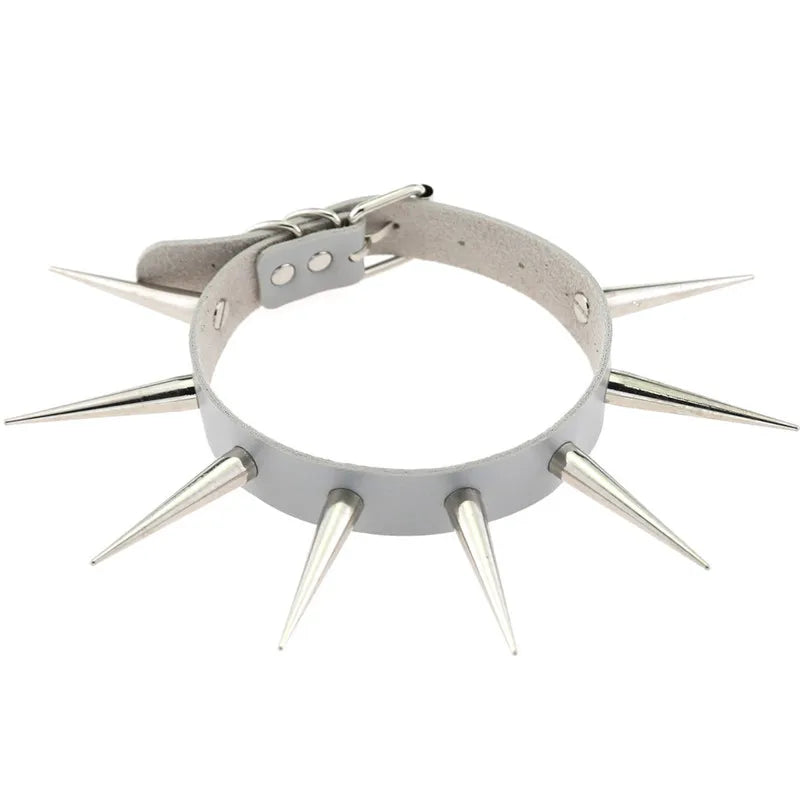 Sexy Punk Black Rivets Choker Collar Leather Necklaces Bondage Goth Jewelry Women Harness Gothic Necklace jewelry for women