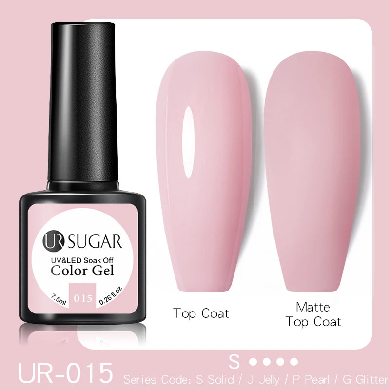 UR SUGAR 15ml Nude Pink Quick Extension Nial Gel Milky Jelly White Nail Gel Polish Semi Permanent Varnish UV LED Extension Gel