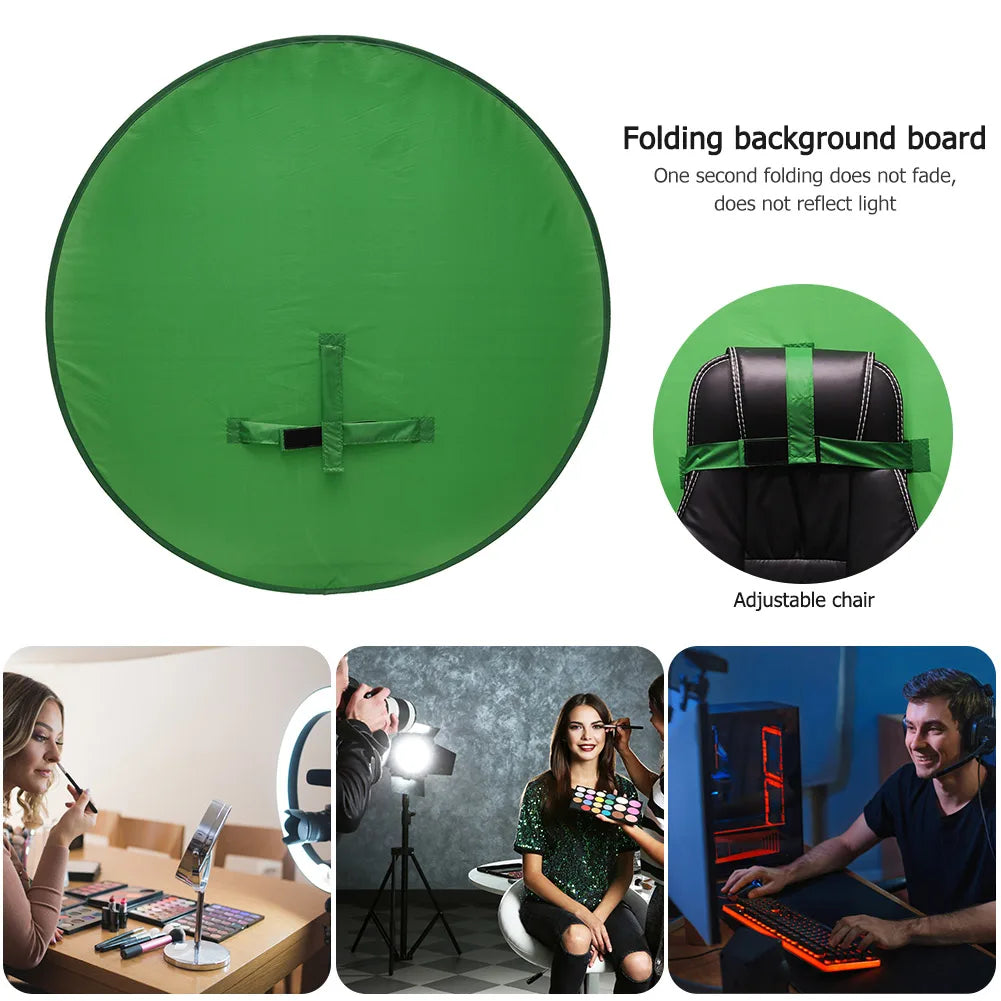 Green Screen Photography Props Portable Chroma Key Background Photos Suitable For YouTube Video Studio Reflector Backdrop Cloth