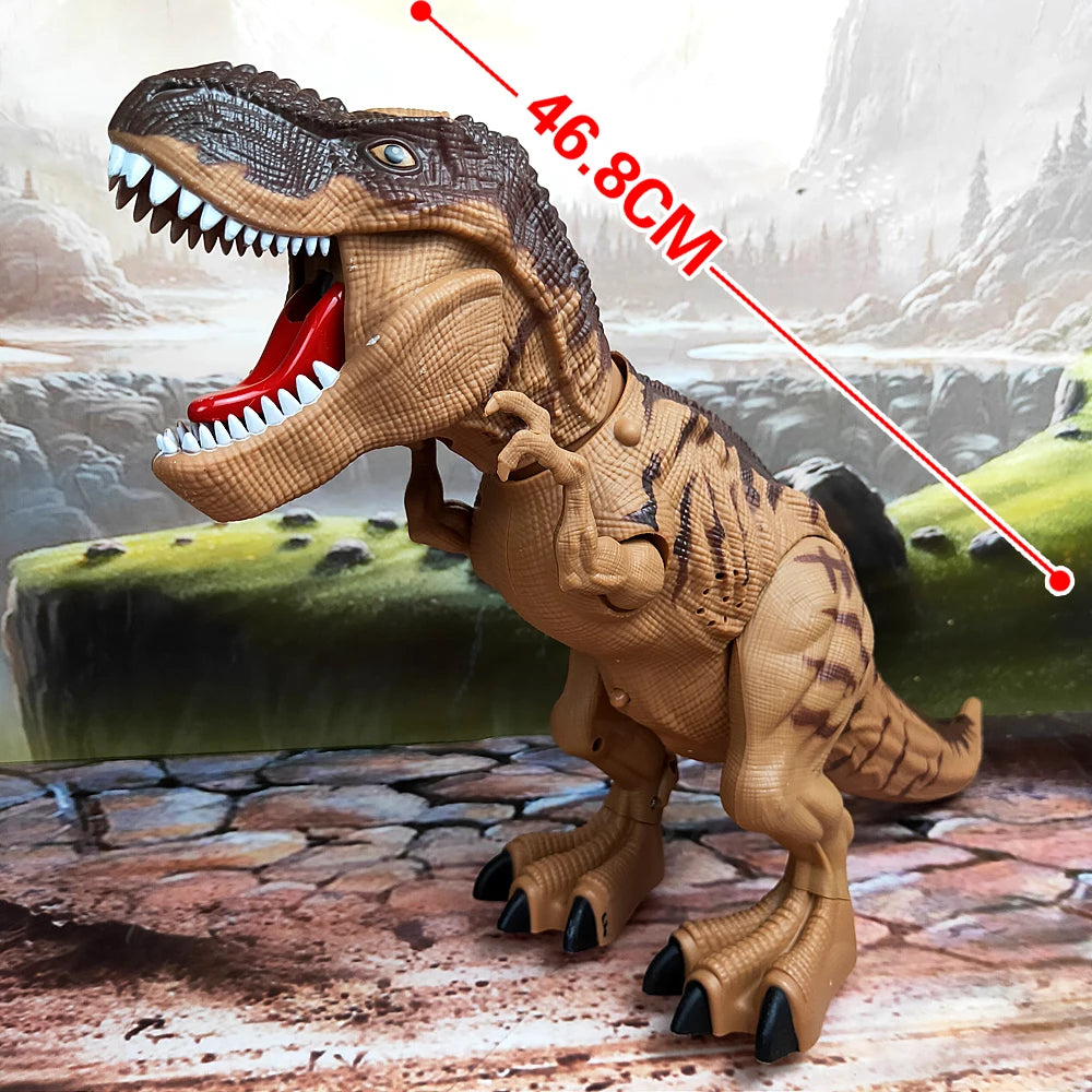 Dinosaur Toy Kids Electric Walking Spray Lay Eggs Dinosaur Robot With Light Sound  Music Mechanical Dinosaurs Model Toys Gifts