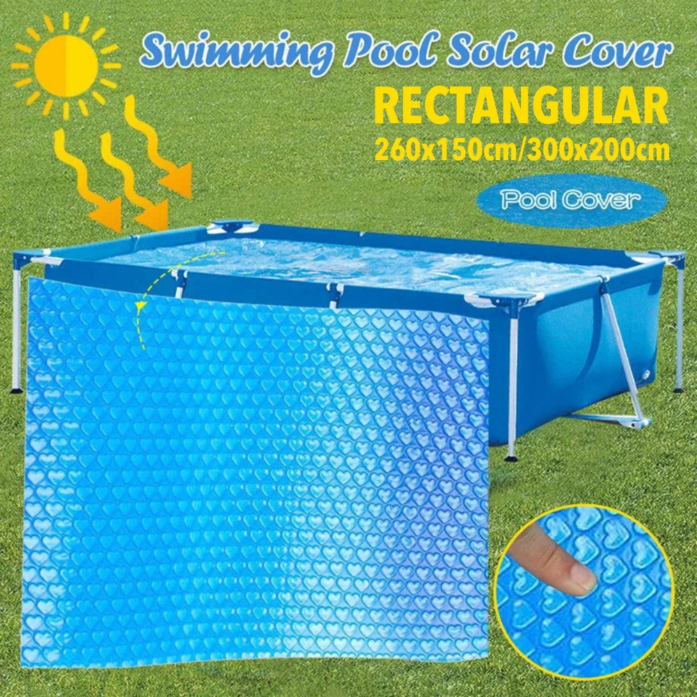 3x2m Rectangle Swimming Pool Cover Waterproof Dust-proof Wear-resistant Tarpaulin Protection Mat For Outdoor Villa Garden