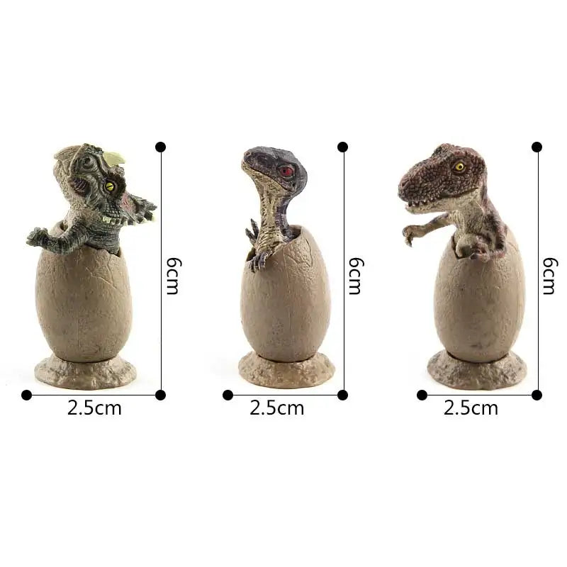 3pcs Mini Simulation Dinosaur Egg Toys Jurassic Tyrannosaurus Dragon Animal Collection Model Toy Premium Action&Toy Figures