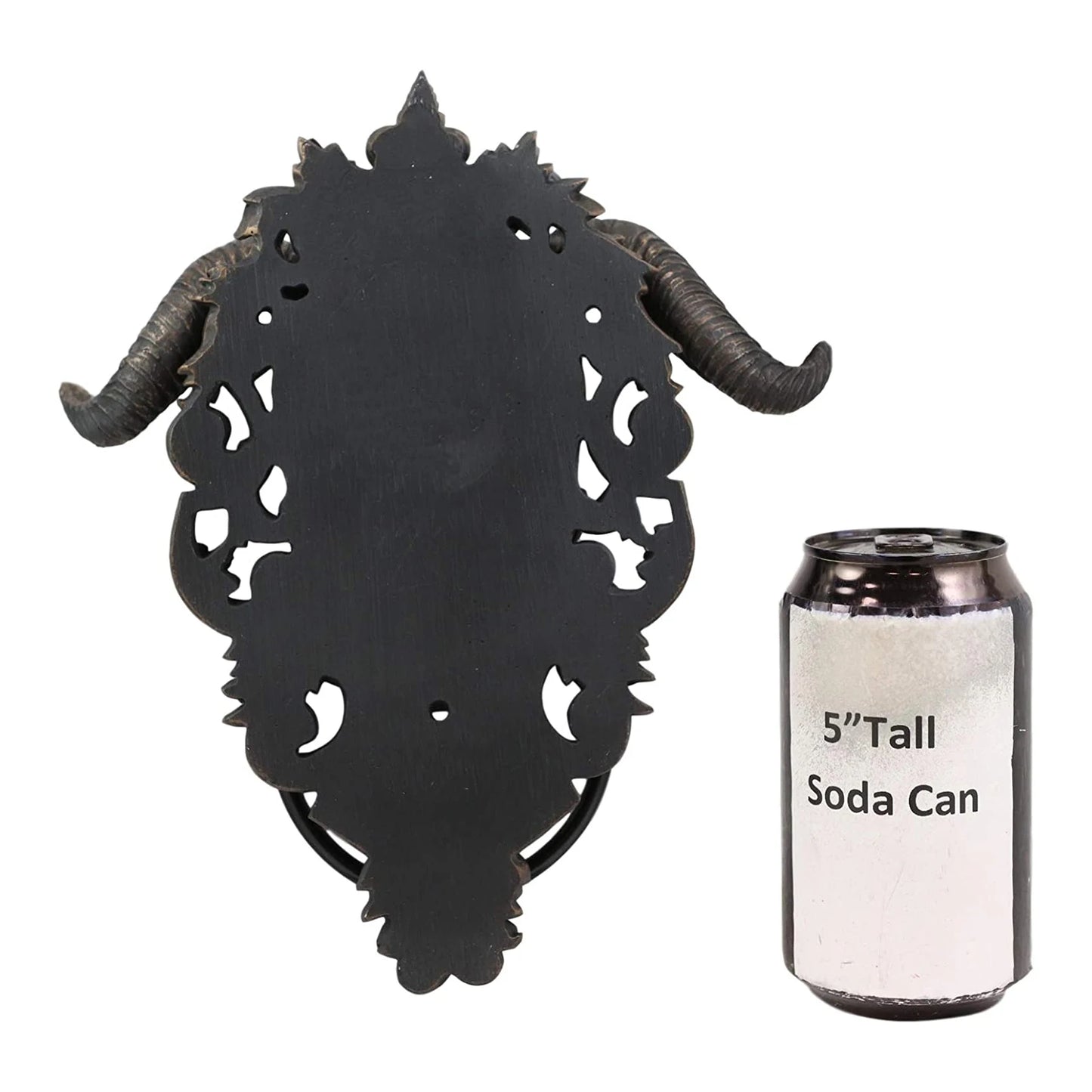 Skeleton Head Door Knocker Decor Resin Goat-headed Figure Hanger 3D Resin Punk Satan Skull Sheep Head Statue Wall Pendant Crafts