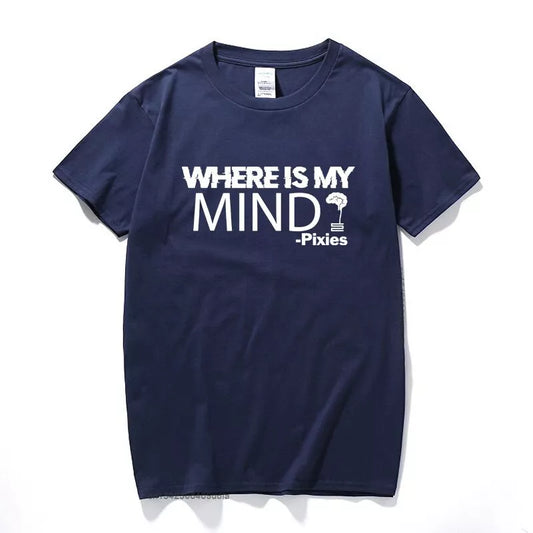 Pixies Where Is My Mind T-Shirt Music Song Rock Band Festival Tour Unisex Tee New Summer Top Cotton T Shirt Men Euro Size