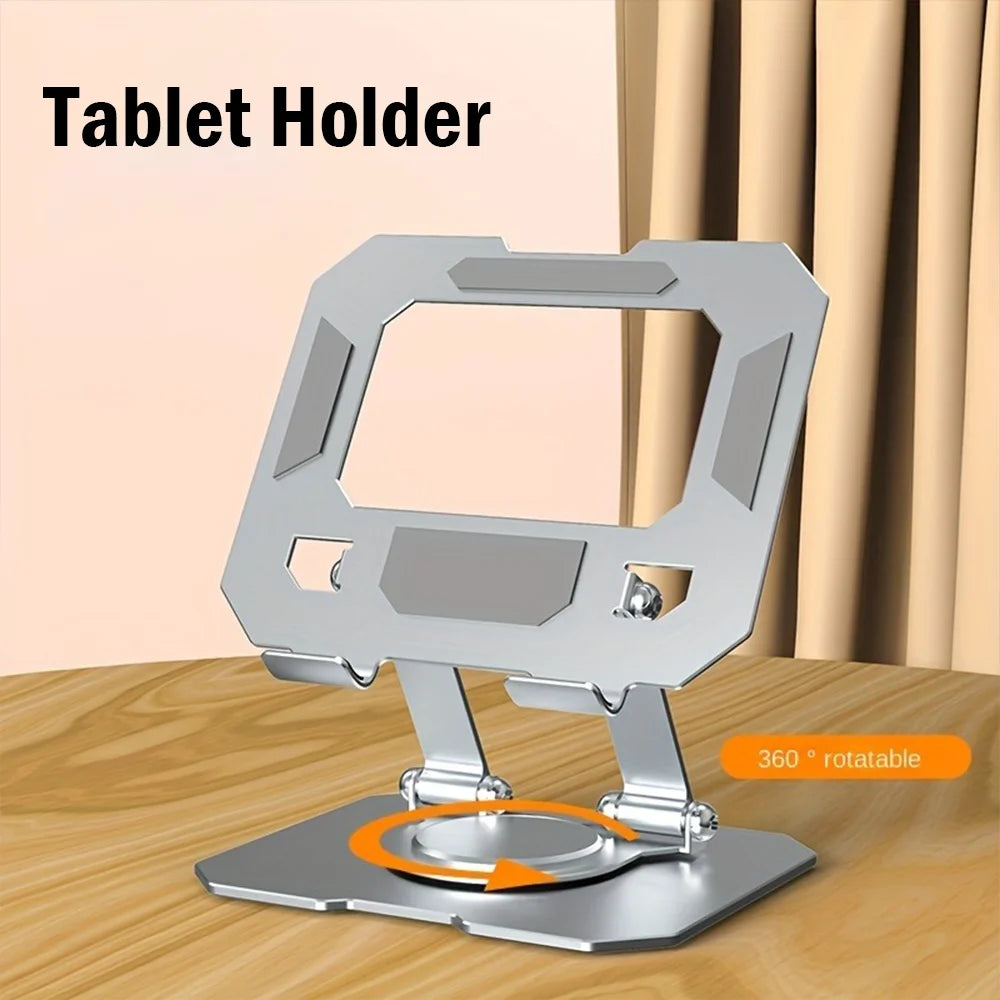 360° Rotatable Tablet Stand Adjustable Foldable Desktop Stand Holder Compatible For 4.7-12 Inch Ipad Pro/Air/Min Laptop Tablet