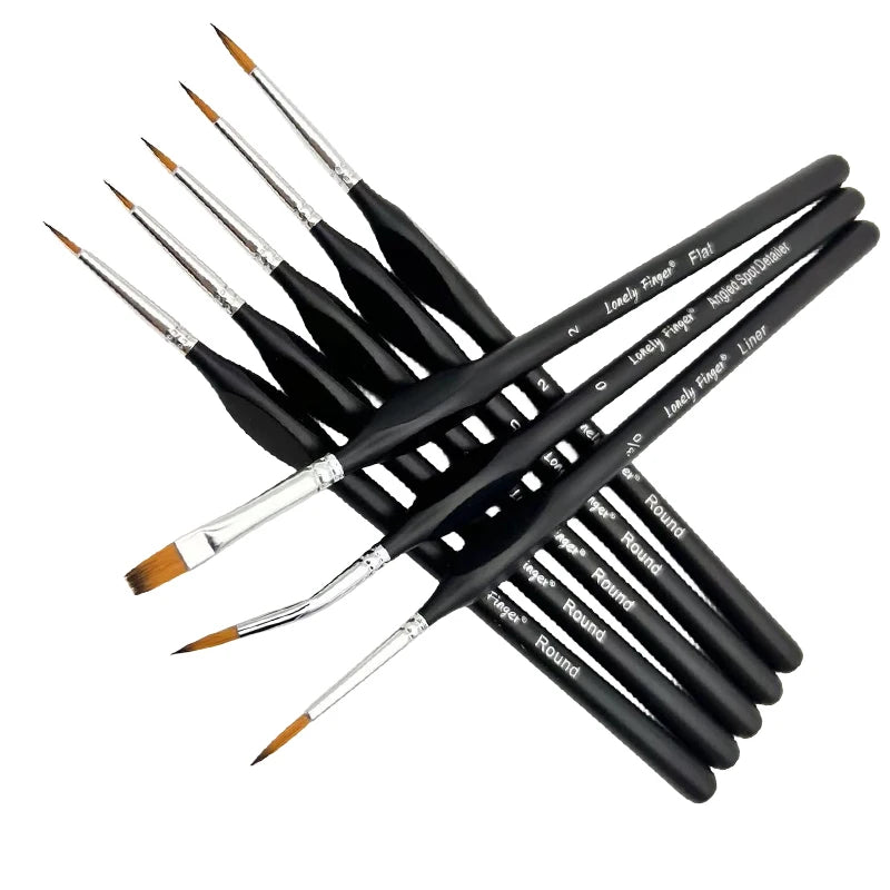 8pcs Professional Micro Fine Detail Paint Brush Set Miniature Detail Brushes for Watercolor Oil Acrylic Craft Rock Painting