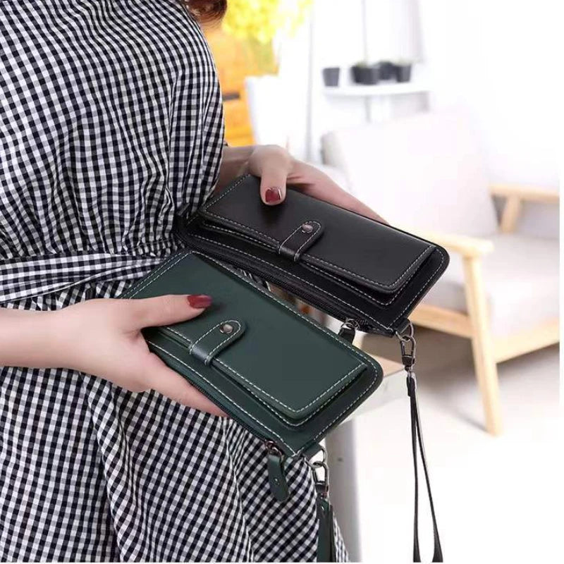 Fashion Multifunctional Women Wallet New PU Leather Long Wallets Multi-card Position Clutch Buckle Zipper Student Purse