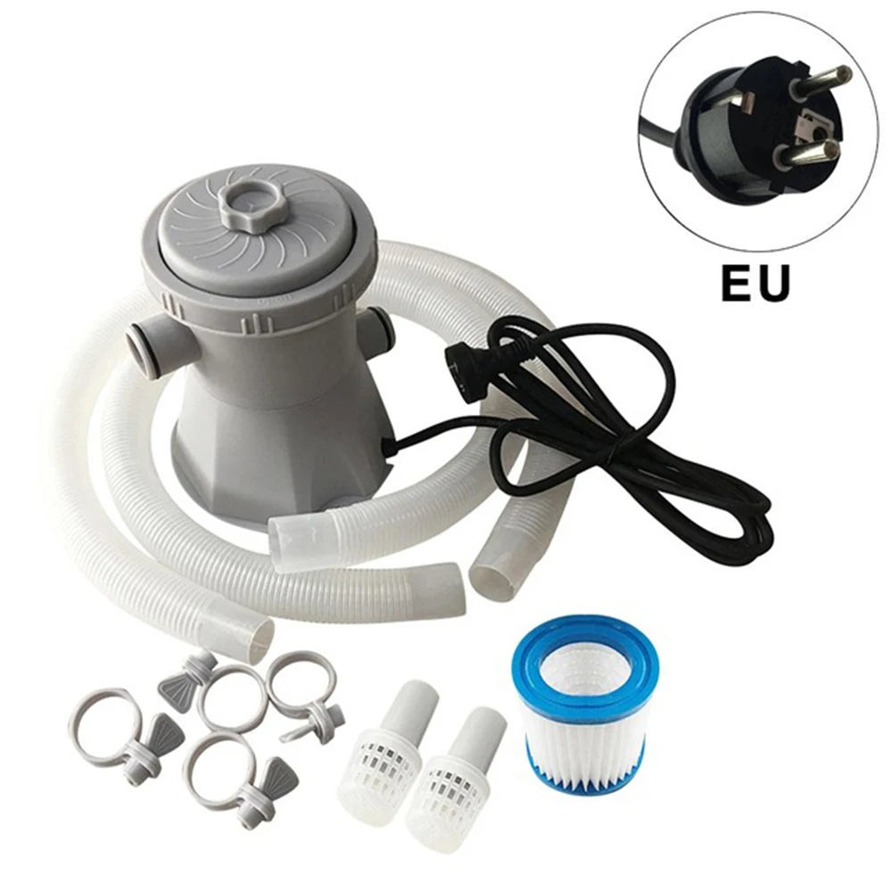 220V Electric Swimming Pool Filter Pump Above Ground Paddling Pool Water Sand Cleaner Strong Circulation Pump Accessories