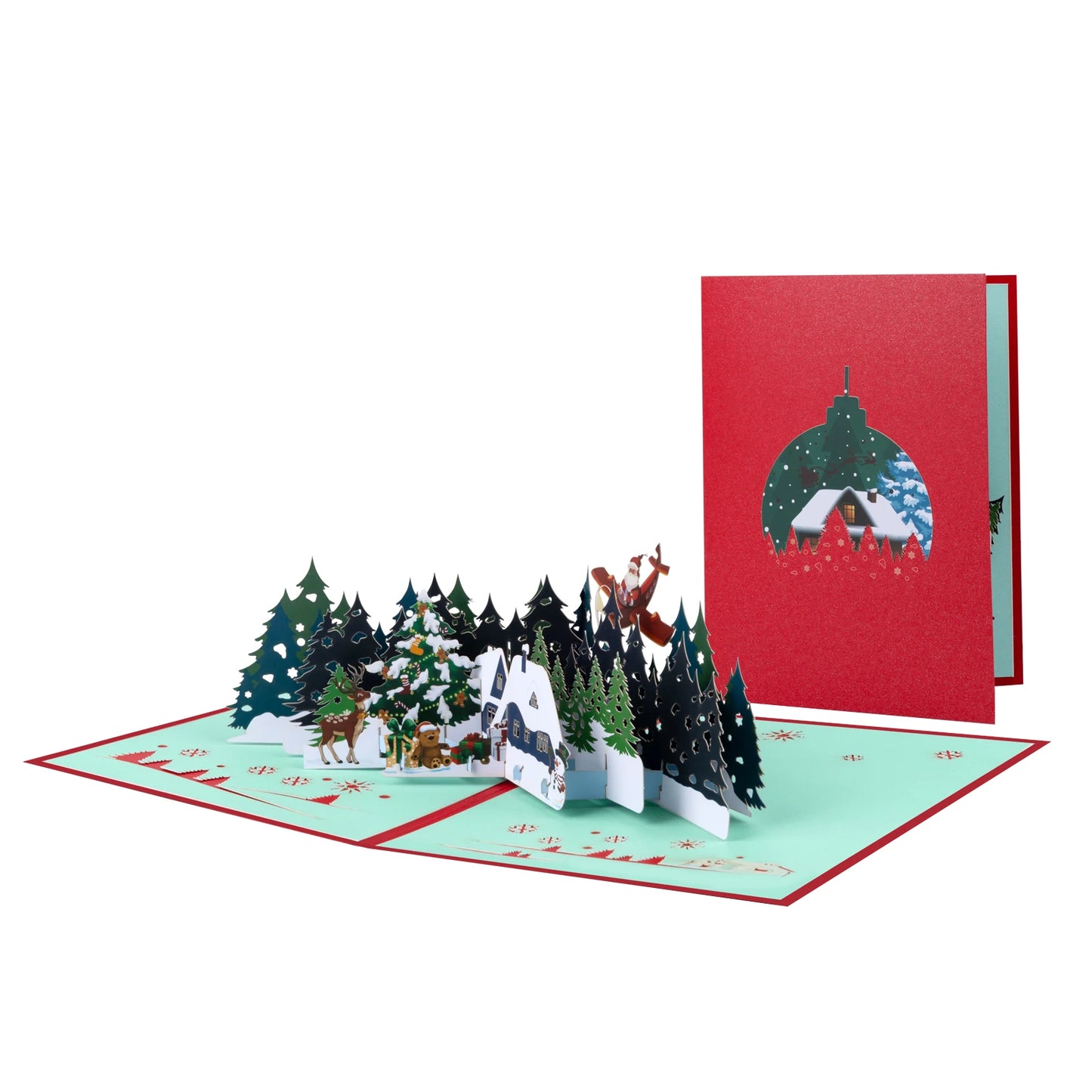 Pop Up Christmas Card, 3D Holidays Greeting Cards, New Year Card