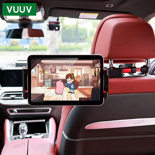 VUUV Car Headrest Tablet Holder Stand for 4.7-12.9inch Phone/Tablet Rotating Telescopic Tablet Bracket for Kids Support for Cars