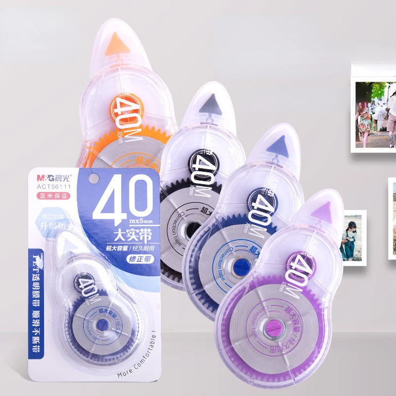 1 Pc 40M Correction Tape Roller White Sticker Tape for Student Error Eraser Tape School Office Supplies Stationery