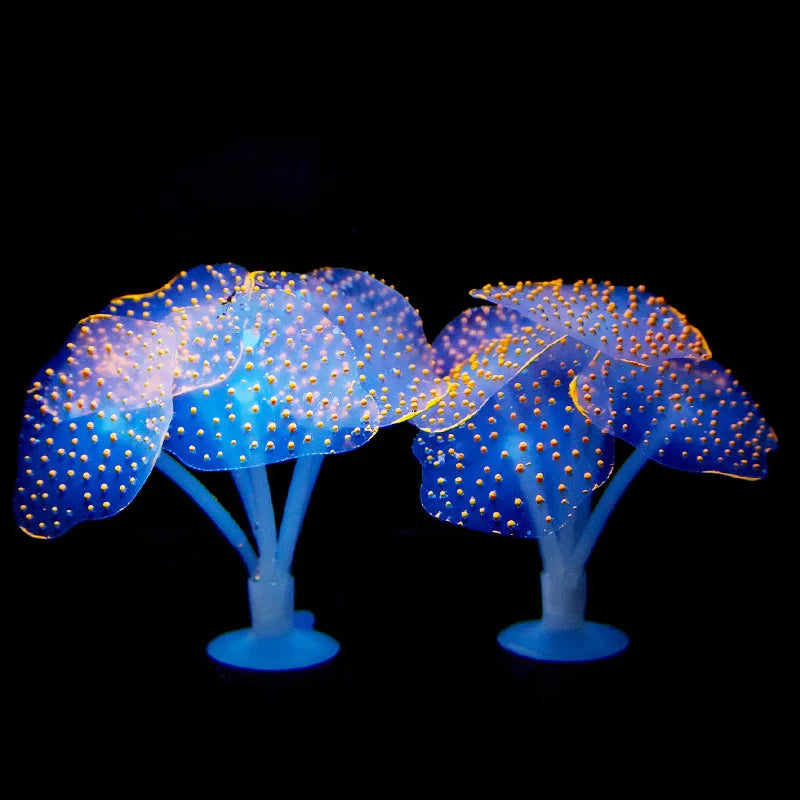 Glowing Artificial Aquarium Coral Plants Fluorescent Ornament Underwater Water Grass Fish Tank  Aquarium Decoration Accessories