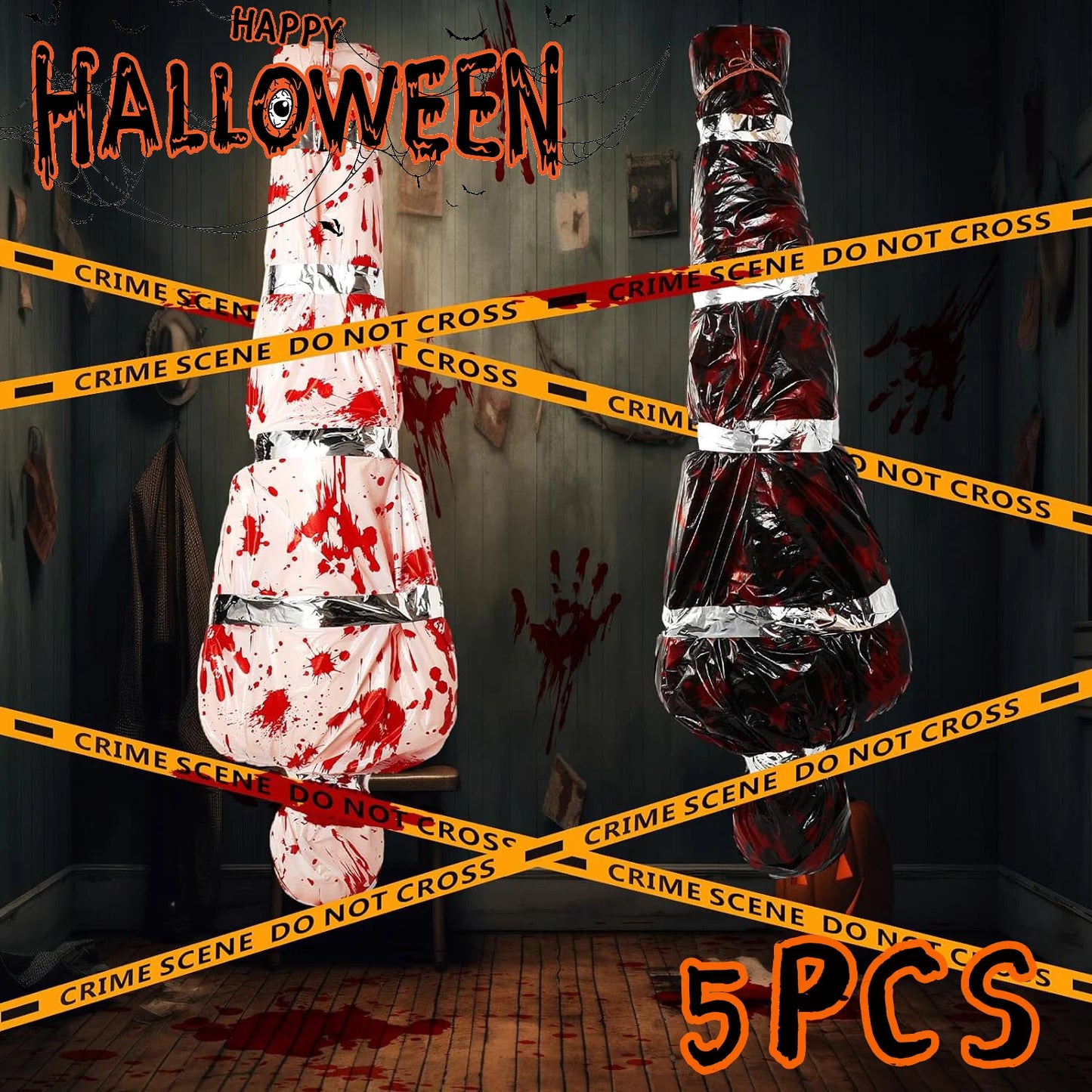 Inflatable Fake Body Bags Halloween decoration dead victim props Party Haunted House Patio Bathroom Indoor Outdoor Decoration