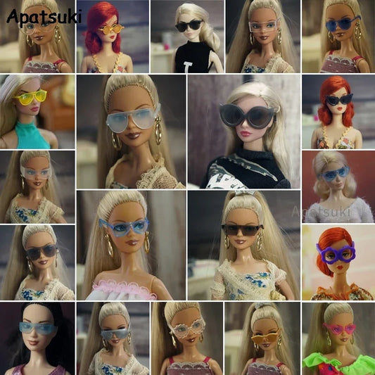 Mini Plastic Lensless Sunglasses For Barbie Doll Glasses For Ken Boy Dolls Kids Toy Dollhouse Accessories 1/6