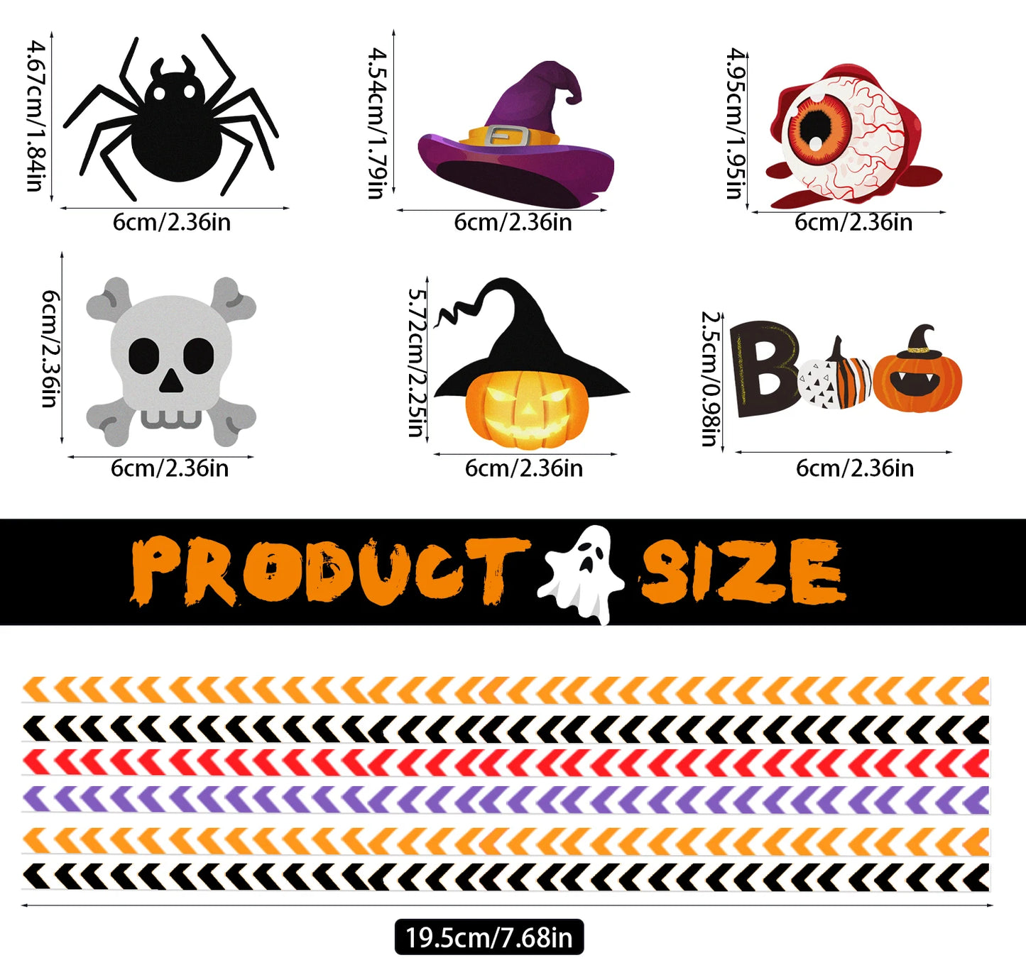 24pcs Halloween Disposable Straws with Spider Eyeball Pumpkin Ghost Pattern Halloween Party Table Decoration Supplies