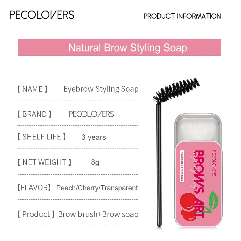 1PC Eyebrow Styling Gel Brows Wax Sculpt Soap Waterproof Long-Lasting 3D Feathery Wild Brow Styling Easy To Wear Makeup Eyebrow