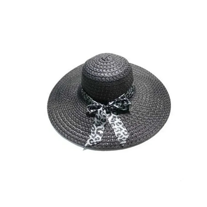 Korean Version of Beach Hat Women Summer Hats Wide Brim Straw Hollowed Out Cap Floppy Fold Foldable Sun Visor for Girls