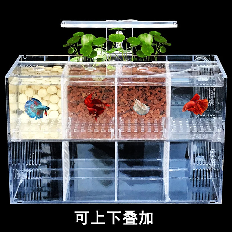 Acrylic Micro Small Fish Tank  Desktop Mini  Aquarium Betta Tank Plastic Fish Bowl  Turtle Tank  Plastic Fish Bowl