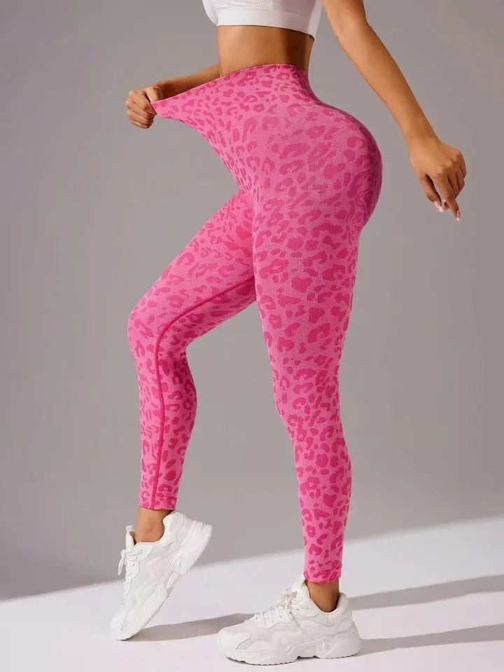 High Waist Sports Leggings Women Seamless Leopard Yoga Pants Sexy Hip Lift Trainning Fitness Outdoor Sports Tights for Women