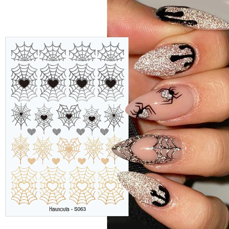 Sliver Stars Nails Stickers 3D Laser Stylish Adhesive Nail Sticker Manicure Decoration Nail Stickers for Nails Nail charms