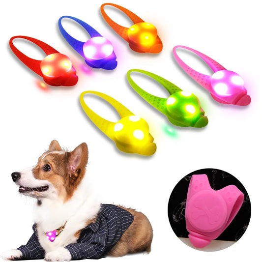 Luminous Pet Dog Pendant With Collar Led Cat Dog Collar Personalized Dog Tag Led Night Light Pendant Collar Accessories